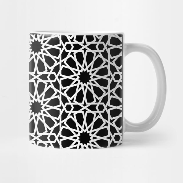 White and Black Star Moroccan Star Pattern by Islanr